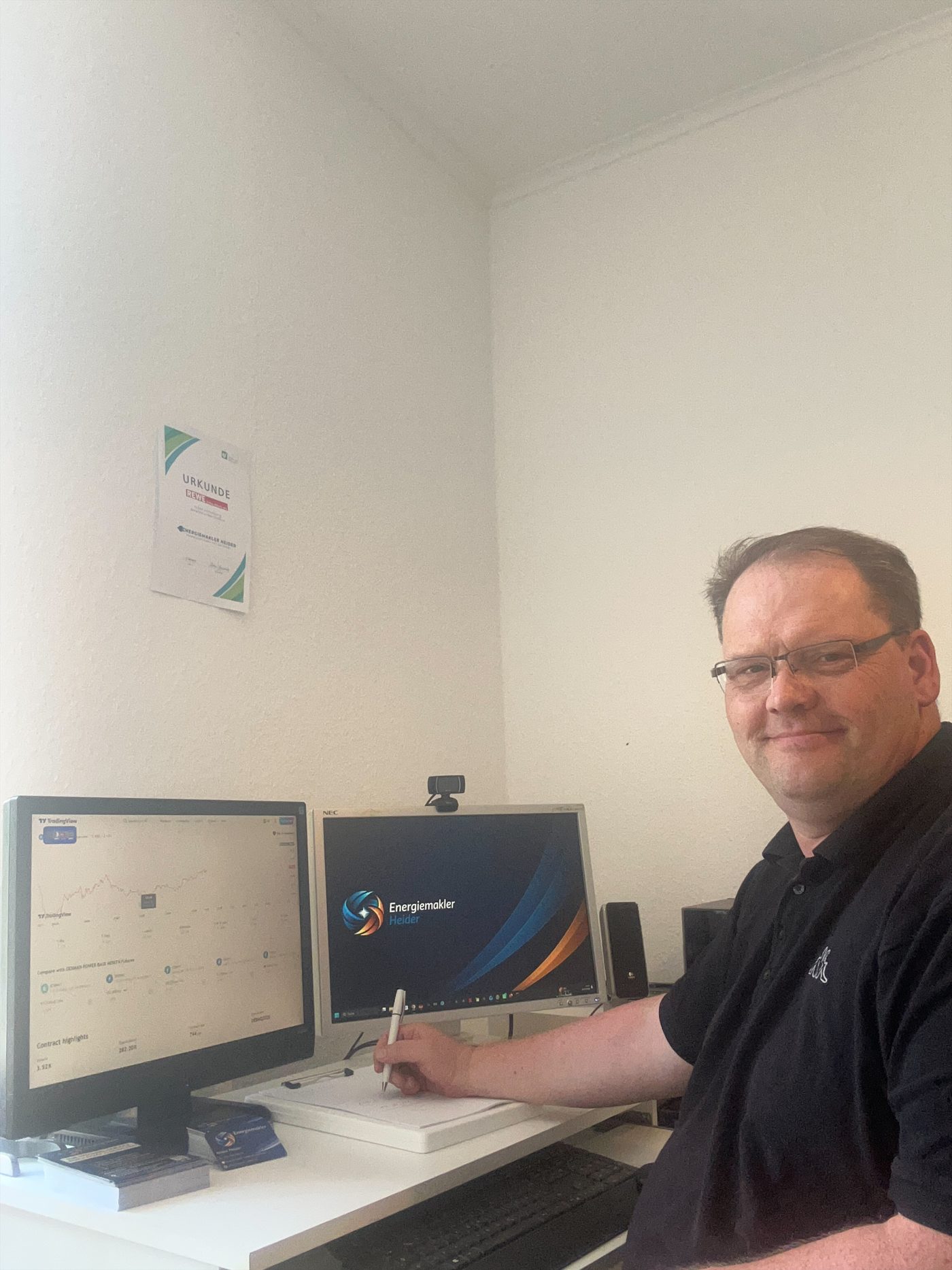 Andre Heider an seinem Arbeitsplatz